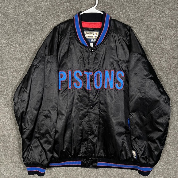 G-III Other - Detroit Pistons Jacket Mens‎ 2XL Black NBA Basketball G-III Hardwood Classics